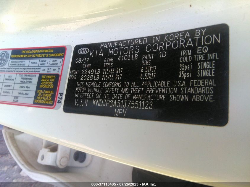 2018 KIA SOUL + - KNDJP3A51J7551123