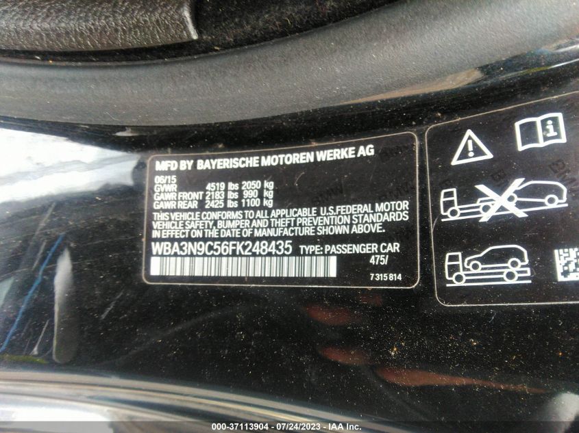 2015 BMW 4 SERIES 428I XDRIVE - WBA3N9C56FK248435