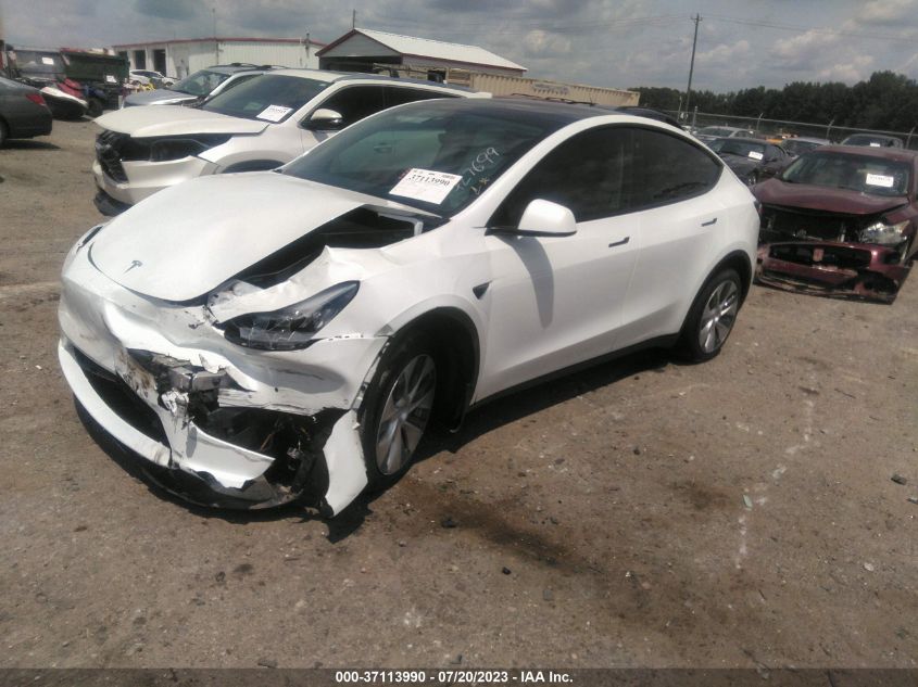 2022 TESLA MODEL Y LONG RANGE - 7SAYGDEE2NF427699