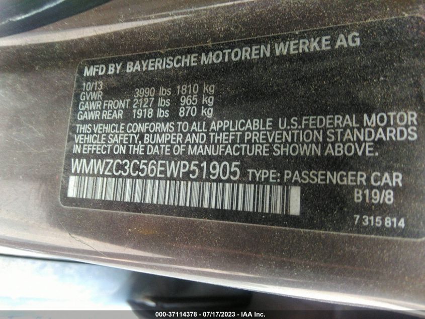 2014 MINI COOPER COUNTRYMAN S WMWZC3C56EWP51905