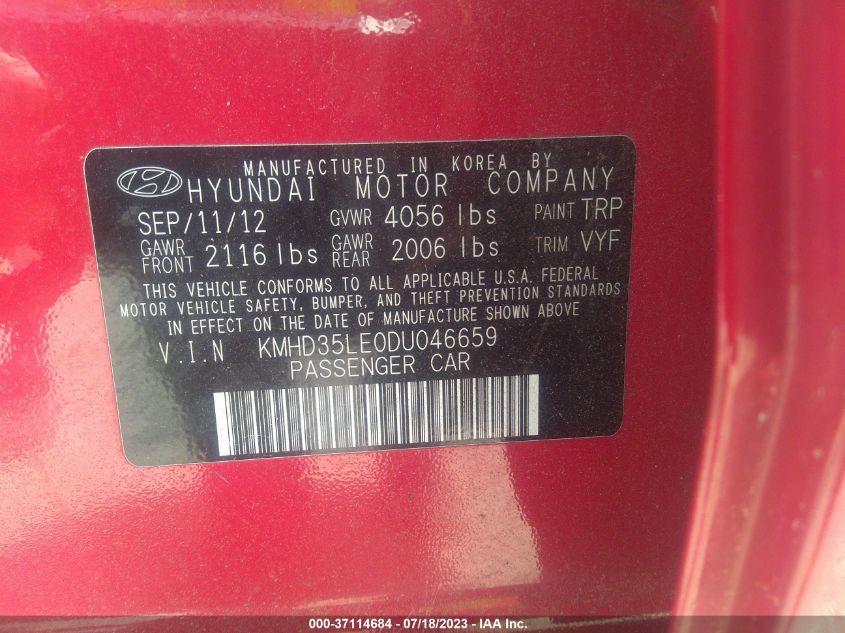 2013 HYUNDAI ELANTRA GT - KMHD35LE0DU046659