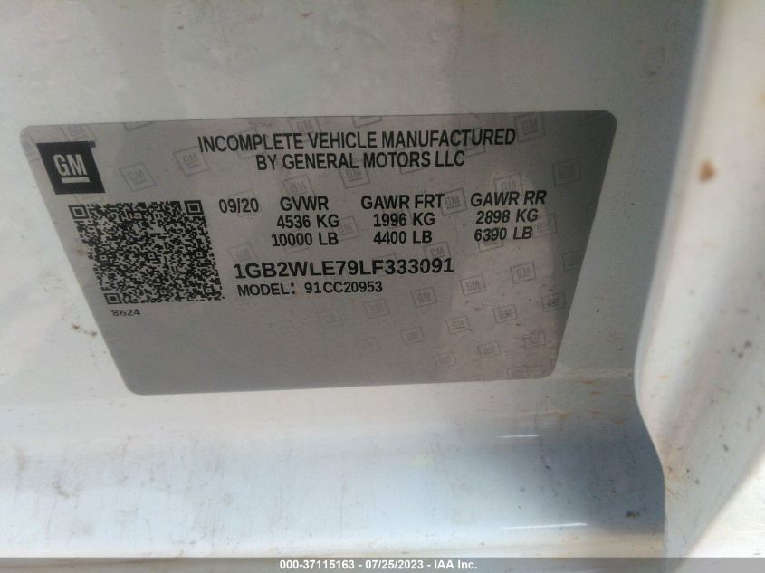 2020 CHEVROLET SILVERADO 2500HD WORK TRUCK - 1GB2WLE79LF333091