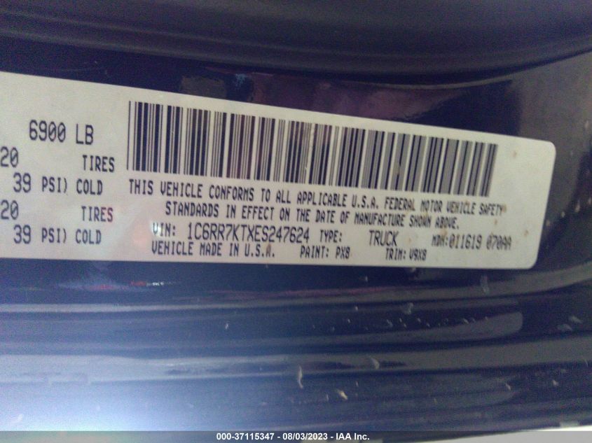 2014 RAM 1500 EXPRESS - 1C6RR7KTXES247624