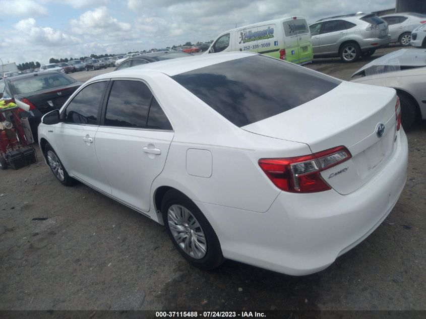 2013 TOYOTA CAMRY HYBRID LE/XLE - 4T1BD1FK0DU096606