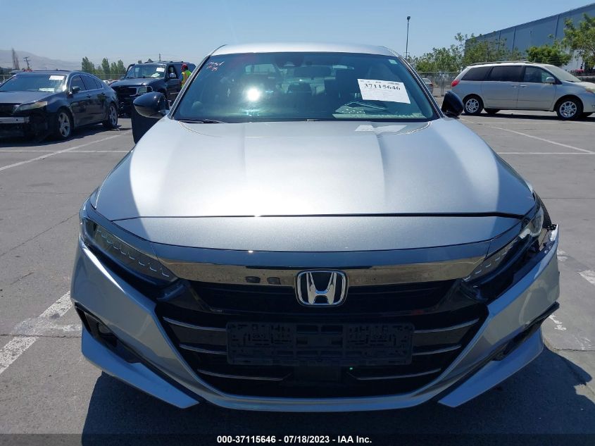 2021 HONDA ACCORD SEDAN SPORT - 1HGCV1F36MA107917