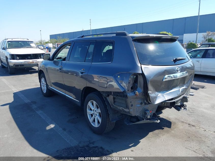 2013 TOYOTA HIGHLANDER - 5TDZK3EH9DS115863