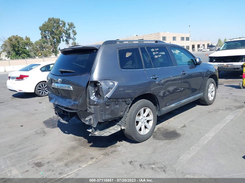 2013 TOYOTA HIGHLANDER - 5TDZK3EH9DS115863