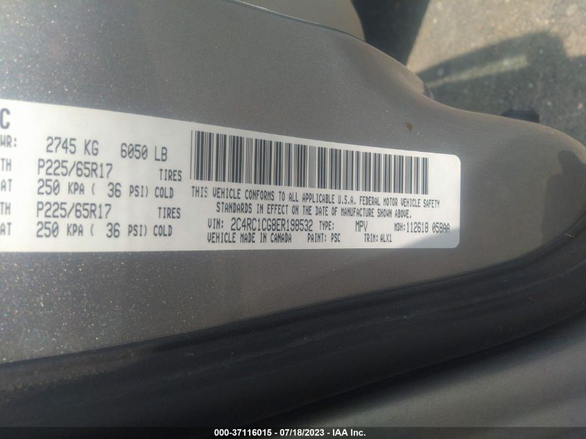 2014 CHRYSLER TOWN & COUNTRY TOURING-L - 2C4RC1CG8ER198532