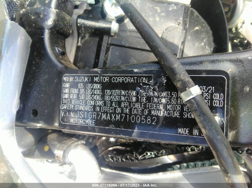 2021 SUZUKI GSX-R750 - JS1GR7MAXM7100582