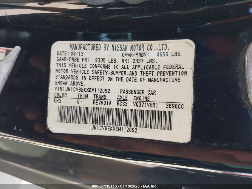 2014 INFINITI Q60 COUPE JOURNEY/SPORT/IPL JN1CV6EKXEM112092