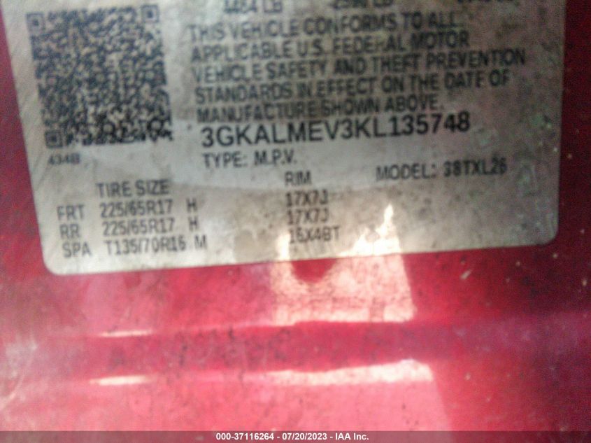 2019 GMC TERRAIN SLE - 3GKALMEV3KL135748