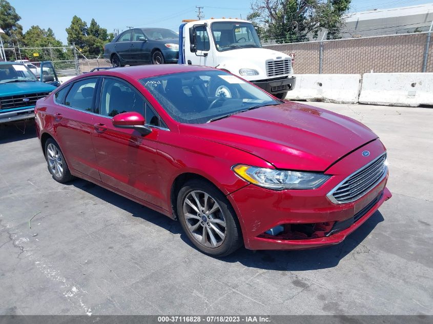 2017 FORD FUSION SE - 3FA6P0H75HR221702