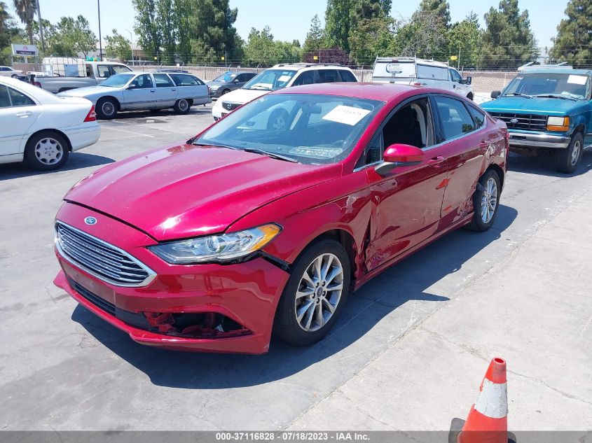 2017 FORD FUSION SE - 3FA6P0H75HR221702