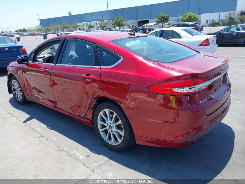 2017 FORD FUSION SE - 3FA6P0H75HR221702