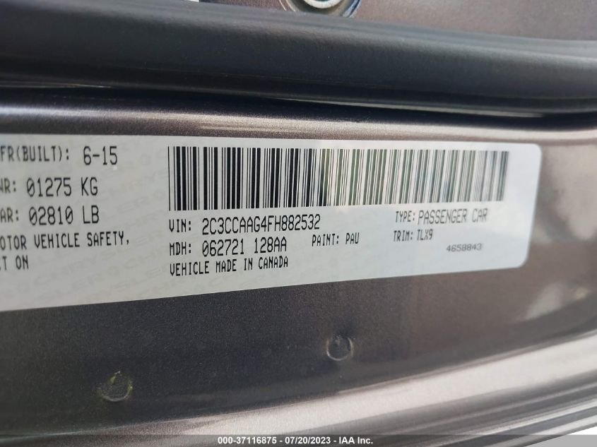 2015 CHRYSLER 300 LIMITED - 2C3CCAAG4FH882532