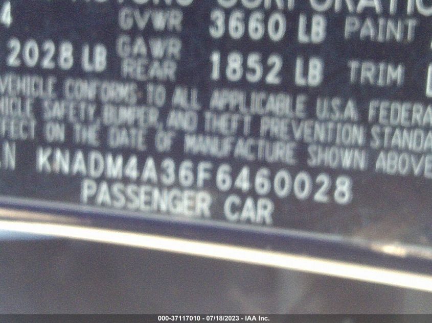 2015 KIA RIO LX - KNADM4A36F6460028