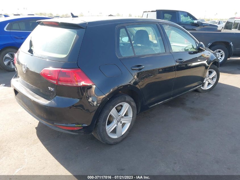 2015 VOLKSWAGEN GOLF TDI S - 3VW2A7AU3FM076461
