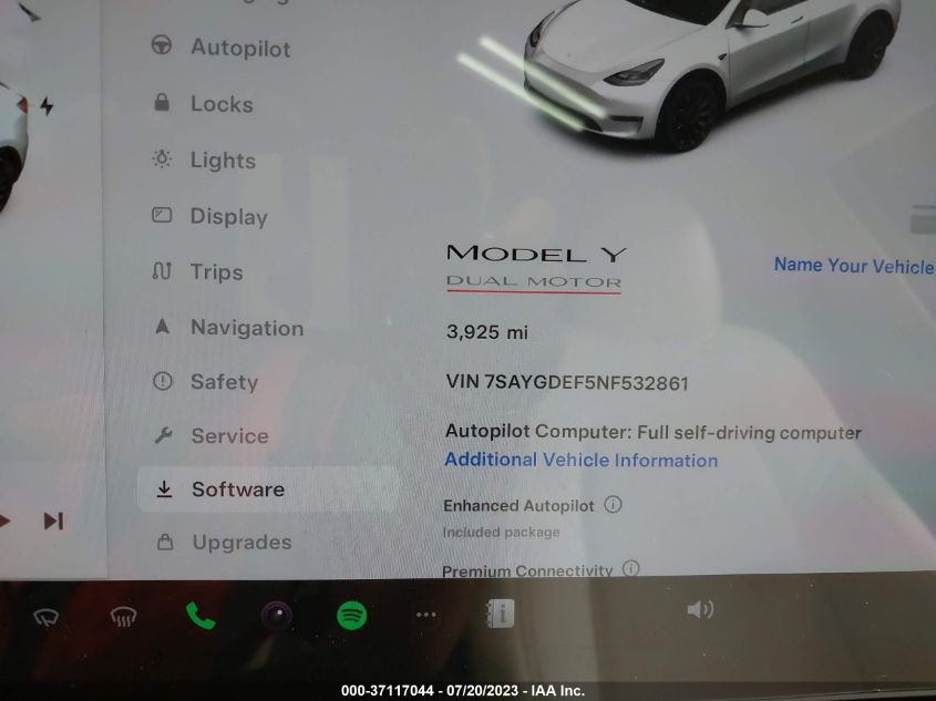 2022 TESLA MODEL Y PERFORMANCE - 7SAYGDEF5NF532861