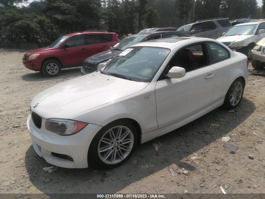 2013 BMW 1 SERIES 128I WBAUP7C53DVP25627