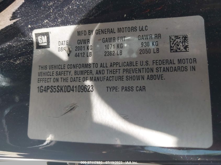 2013 BUICK VERANO LEATHER GROUP - 1G4PS5SK0D4109623