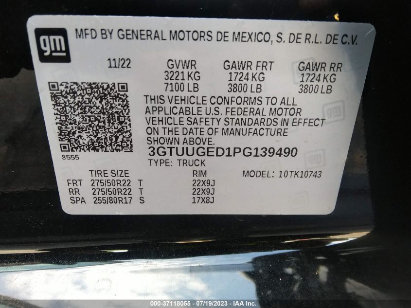 2023 GMC SIERRA 1500 DENALI - 3GTUUGED1PG139490