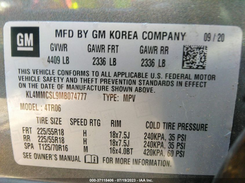 2021 BUICK ENCORE GX PREFERRED - KL4MMCSL9MB074777