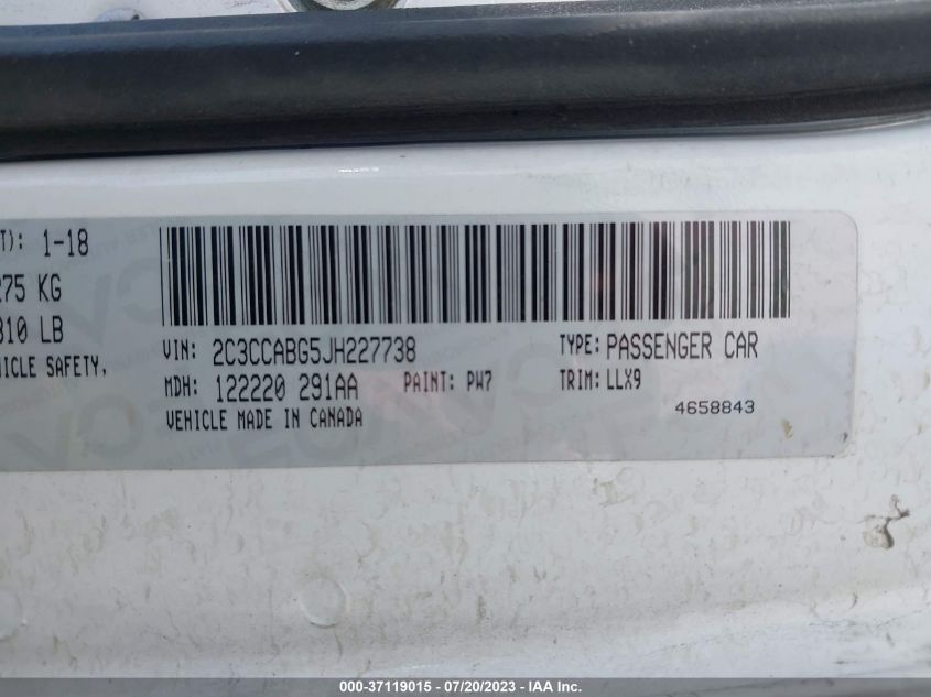 2018 CHRYSLER 300 300S - 2C3CCABG5JH227738