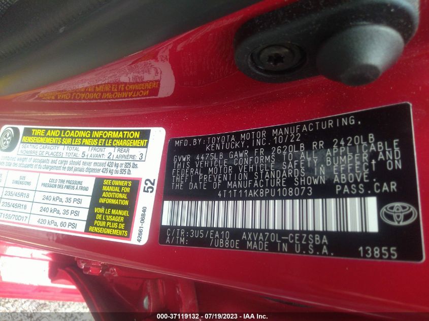 2023 TOYOTA CAMRY SE - 4T1T11AK8PU108073