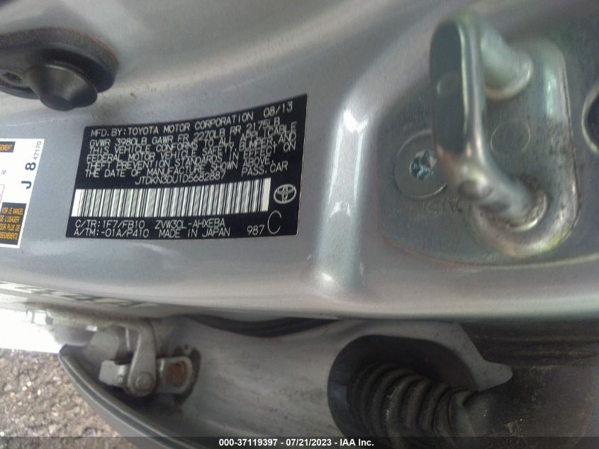 2013 TOYOTA PRIUS ONE/TWO/THREE/FOUR/FIVE - JTDKN3DU1D5682887