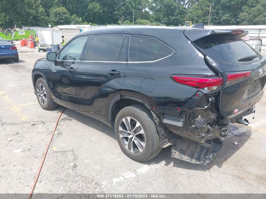 2020 TOYOTA HIGHLANDER HYBRID XLE - 5TDGBRCH9LS501047