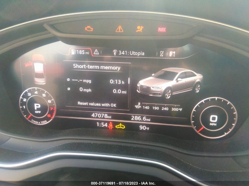 2018 AUDI A4 PREMIUM PLUS - WAUENAF43JA080748