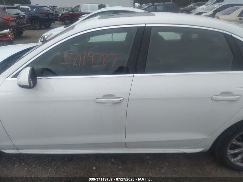 2021 AUDI A4 SEDAN PREMIUM - WAUABAF40MN010130