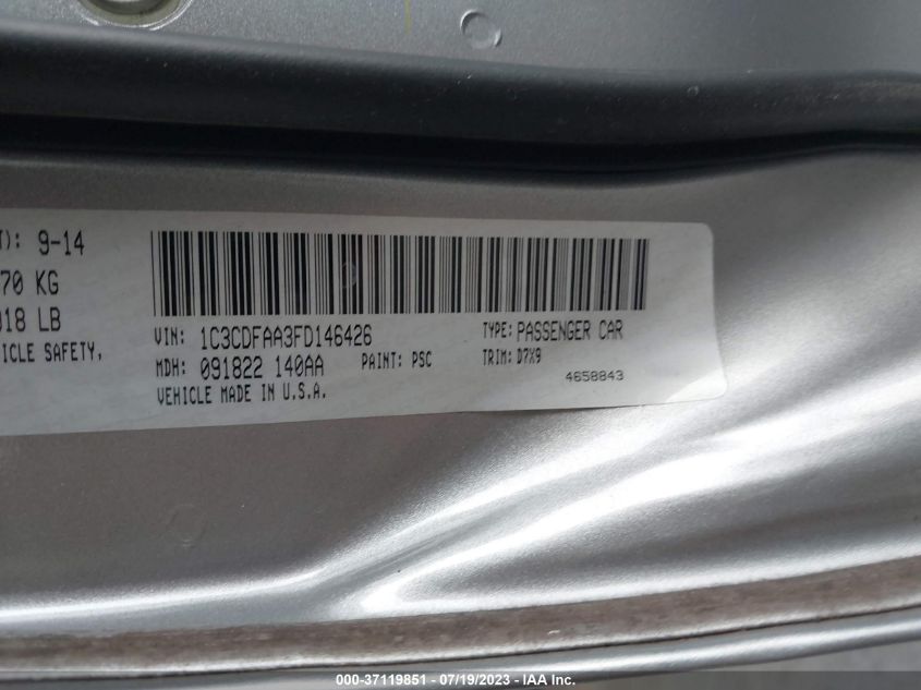2015 DODGE DART SE - 1C3CDFAA3FD146426
