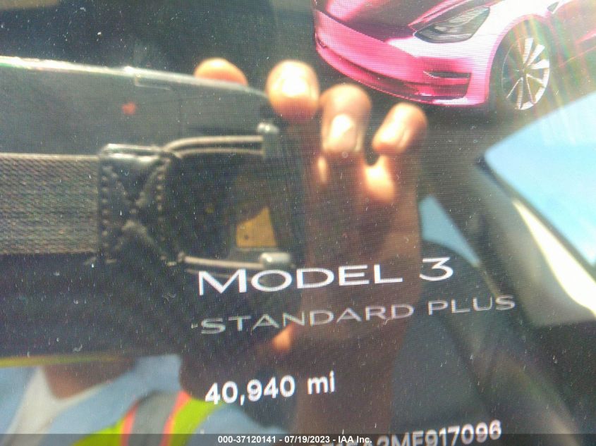 2021 TESLA MODEL 3 STANDARD RANGE PLUS - 5YJ3E1EA2MF917096