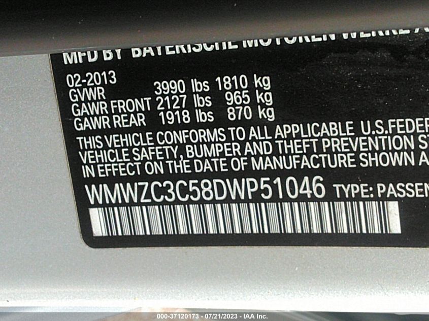 2013 MINI COOPER COUNTRYMAN S - WMWZC3C58DWP51046