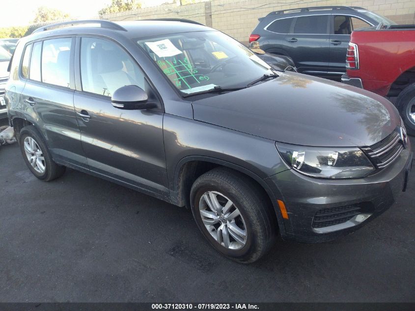 2016 VOLKSWAGEN TIGUAN S - WVGAV7AX3GW604171