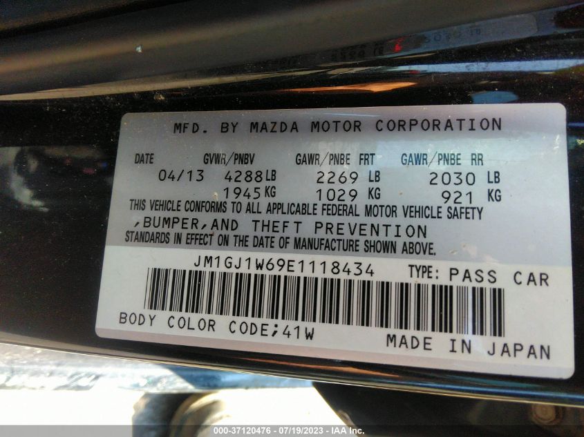 2014 MAZDA MAZDA6 I GRAND TOURING - JM1GJ1W69E1118434