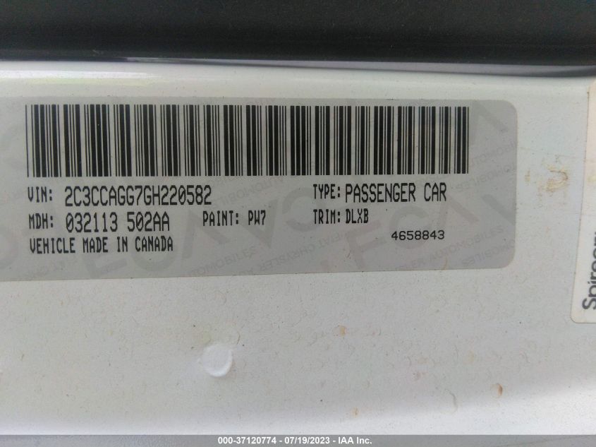 2016 CHRYSLER 300 300S - 2C3CCAGG7GH220582