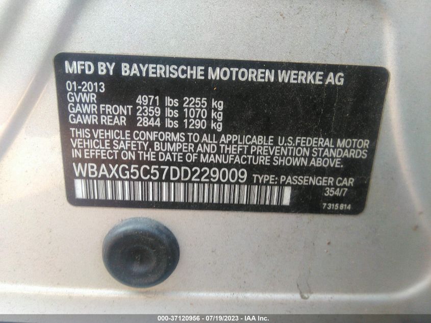 2013 BMW 528I - WBAXG5C57DD229009