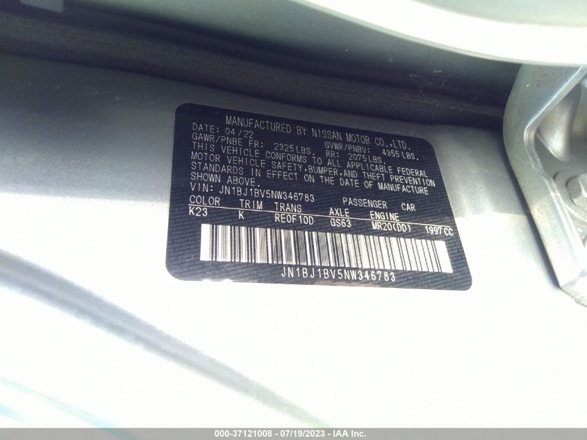 2022 NISSAN ROGUE SPORT SV - JN1BJ1BV5NW346783