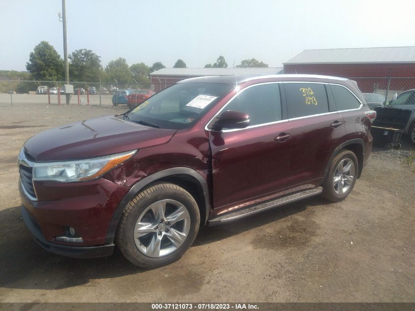 2015 TOYOTA HIGHLANDER LIMITED - 5TDYKRFH7FS120012