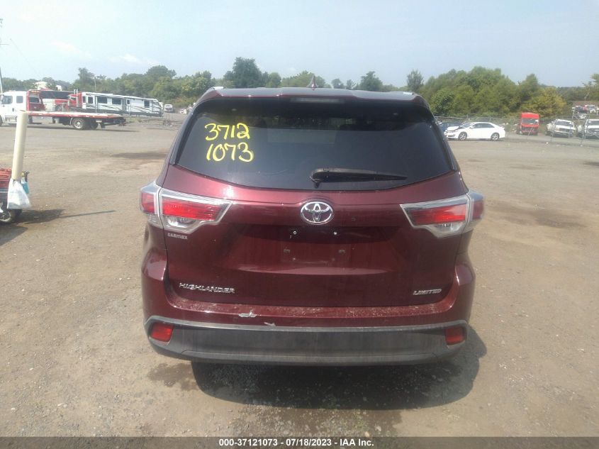 2015 TOYOTA HIGHLANDER LIMITED - 5TDYKRFH7FS120012