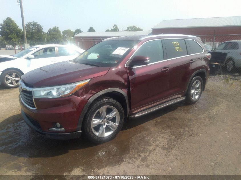 2015 TOYOTA HIGHLANDER LIMITED - 5TDYKRFH7FS120012