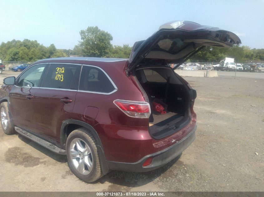 2015 TOYOTA HIGHLANDER LIMITED - 5TDYKRFH7FS120012