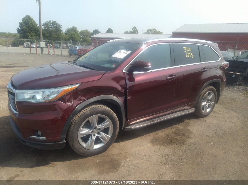 2015 TOYOTA HIGHLANDER LIMITED - 5TDYKRFH7FS120012