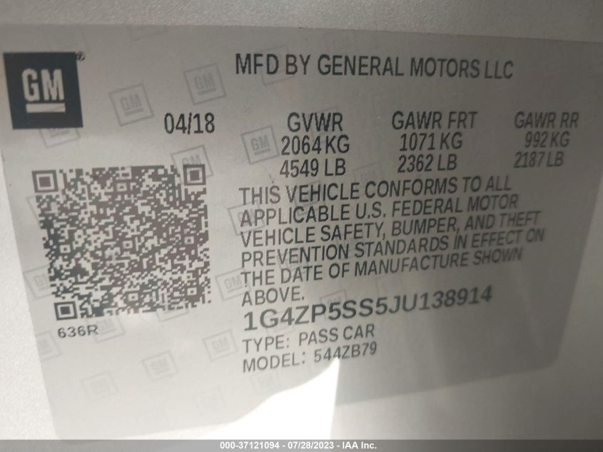 2018 BUICK LACROSSE ESSENCE - 1G4ZP5SS5JU138914
