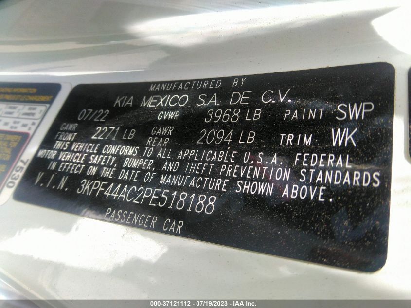 2023 KIA FORTE GT - 3KPF44AC2PE518188