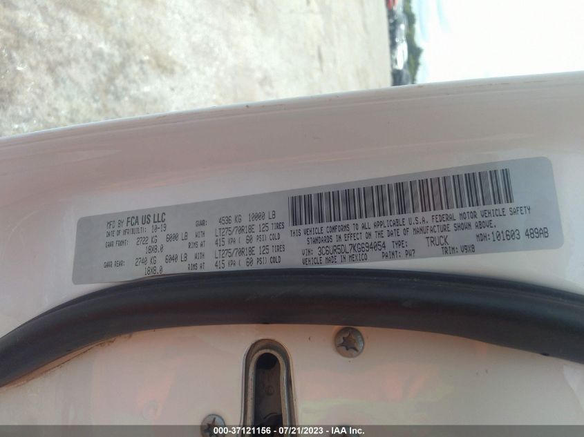 2019 RAM 2500 BIG HORN - 3C6UR5DL7KG694054