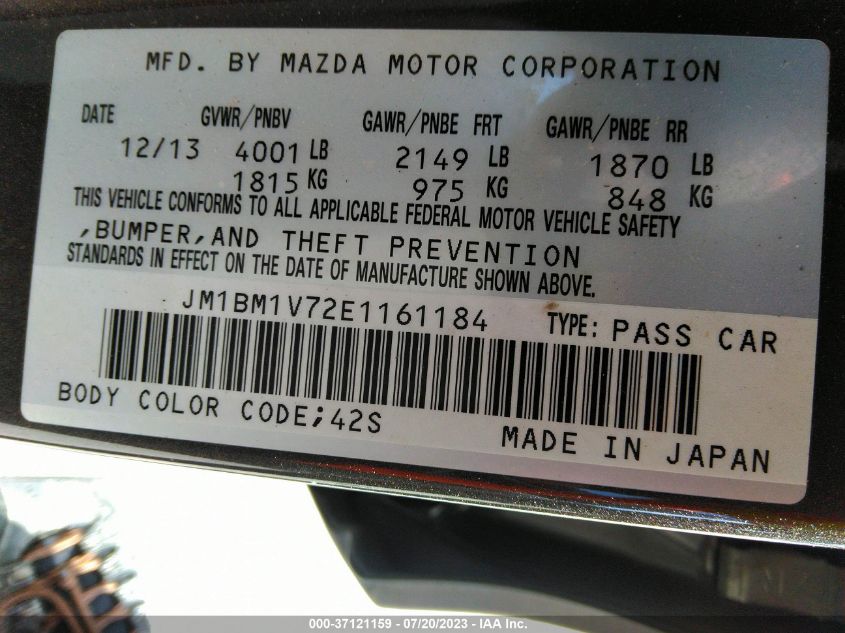 2014 MAZDA MAZDA3 I TOURING - JM1BM1V72E1161184