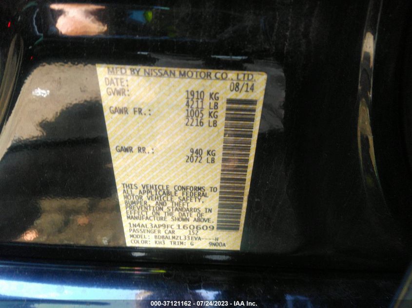 2015 NISSAN ALTIMA 2.5 SV - 1N4AL3AP9FC160609